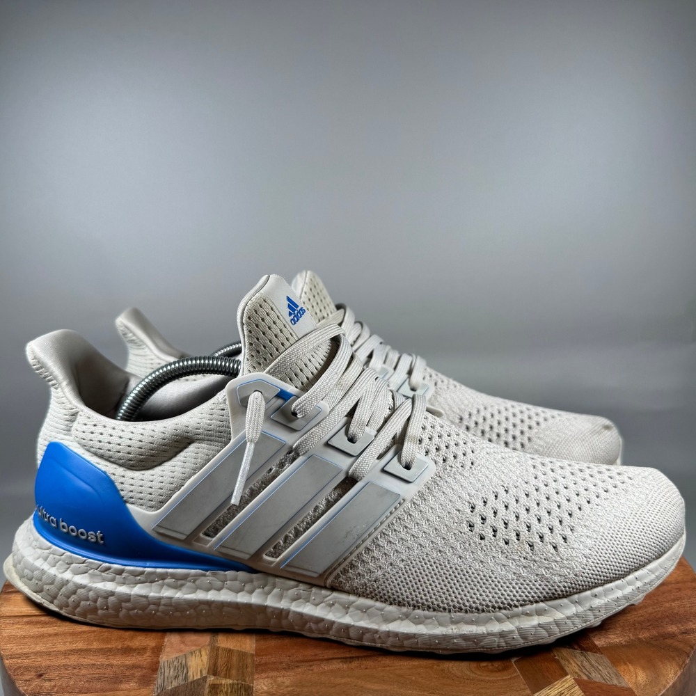 Adidas Ultra Boost 1.0 Grey Royal Blue Mens Running Shoes JR3148 Size 12